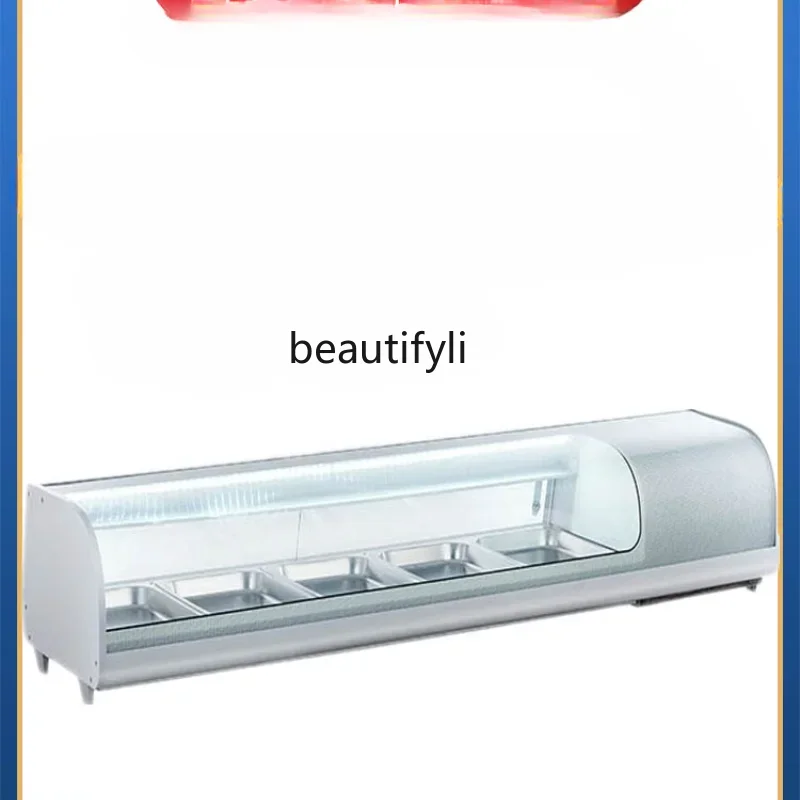 E132 خزانة السوشي سطح المكتب المبردة خزانة كعكة مكافحة خزانة الحفاظ على الفاكهة والحلوى التجارية