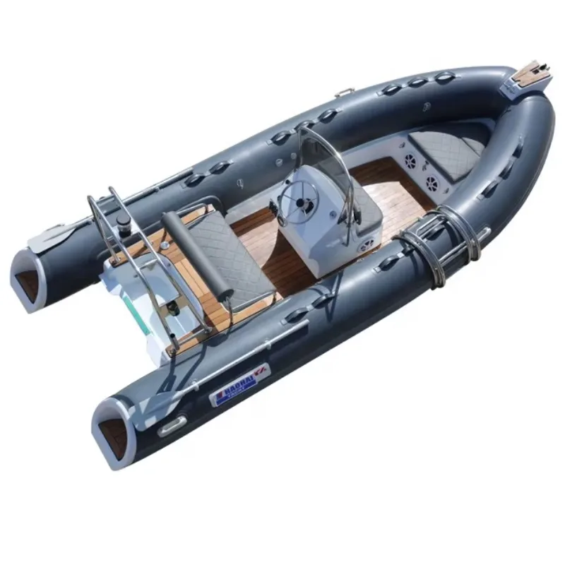 RIB480B CE 16ft 4.80m Hypalon Material Fiberglass Hull Inflatable Fishing Cabin 480 Rib Boat For Sale