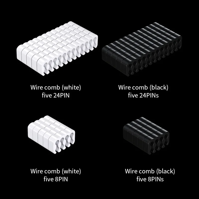 Teucer Pettine per cavi Modulo di alimentazione per computer Pettine per cavi Scheda madre Organizzatore per cavi 24PIN Morsetto per cavo per scheda grafica CPU