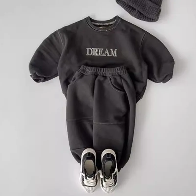 New Fashion Newborn Baby Autumn ToddlerClothes Set  Clothing OutfitsBoys Girls Casual Tops + Jogger Trousers 2Pcs Infant Unisex