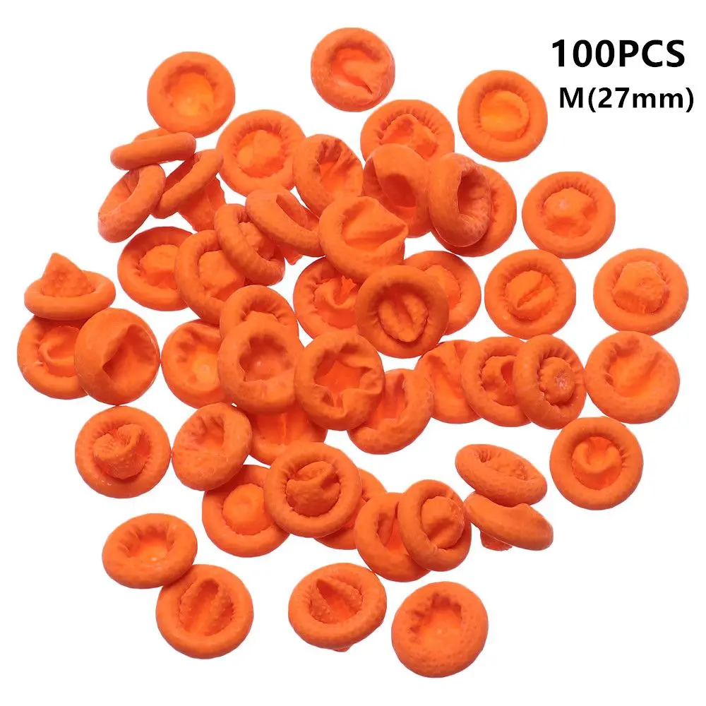 

100PCS Cleaning Accessories Fingertip Protective Nail Art Tool Finger Cover Protector Gloves Rubber Gloves Orange Finger Cots