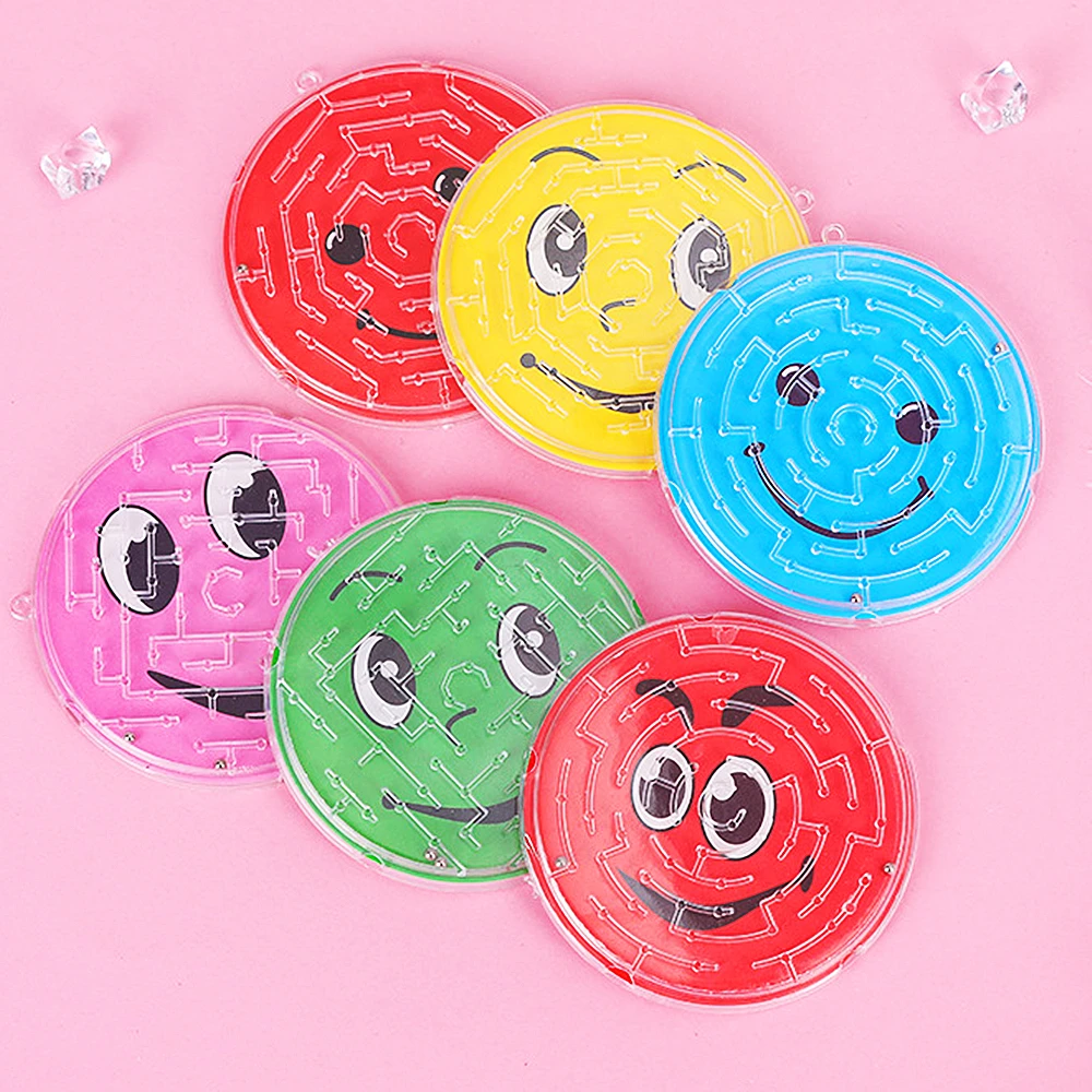 5Pcs Round Smiling Face Beads Maze Toy Boys And Girls Birthday Party Baby Gift Giving Gifts Pinata Filler Christmas Prizes maze