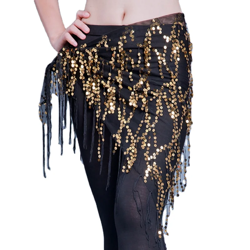 

Hot Belly dance costumes sequins tassel indian belly dance hip scarf for women belly dancing belt Female Dancewear wholesales