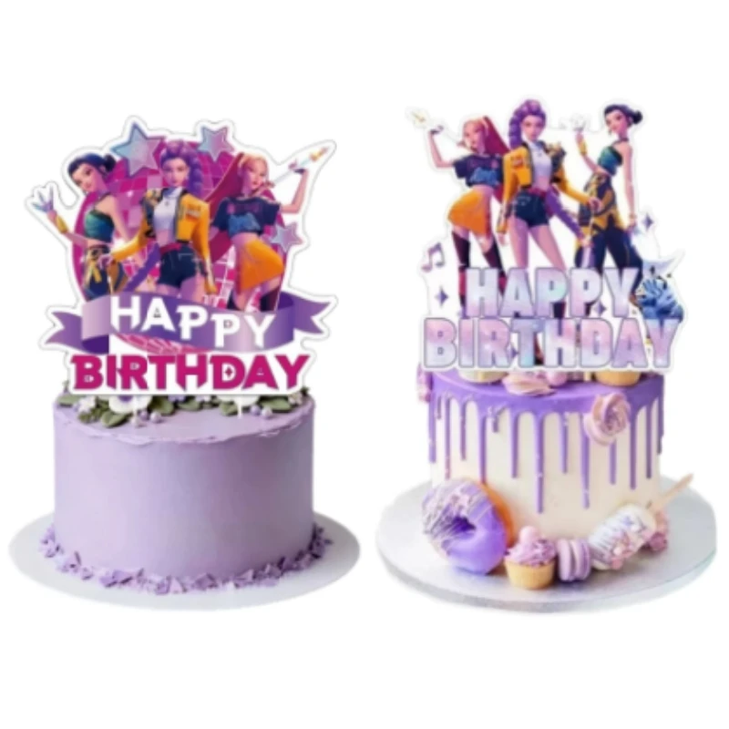 Adornos para Pastel con Temática de Anime y K-pop, Lumi, Mila, Zoi, Decoraciones para Fiesta de Cumpleaños, Set de Adornos para Pastel de Dibujos Animados, Regalo para Fans