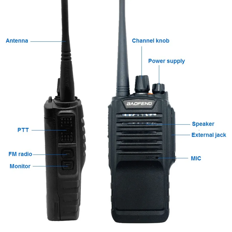 Waterproof Walkie Talkie 8W BAOFENG BF-9700 Two Way Radio Station UHF Ham Radio Amateur hf Transceiver Long Range for Hunting