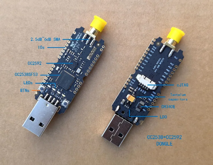 

CC2538 CC2592 Dongle 2.4G Zigbee2MQTT 6LowPAN HA