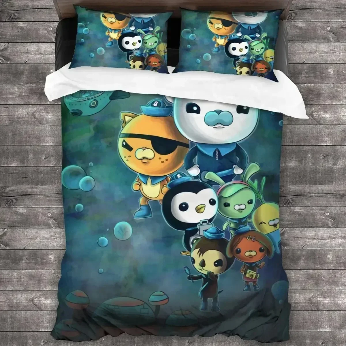 Anime Octonauts Bedding Set Boys Girls Twin Queen Size Duvet Cover Pillowcase Bed Kids Adult Fashion Home Textileextile