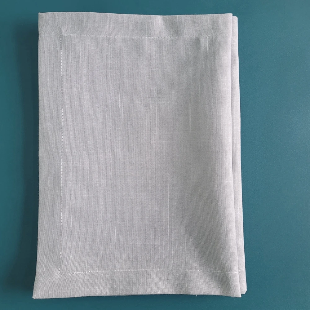 12 Pieces Linen Napkin,White Napkins,Table Dinner Napkins for Wedding Party Fabric Napkins Cocktails Napkins,Machine Washable