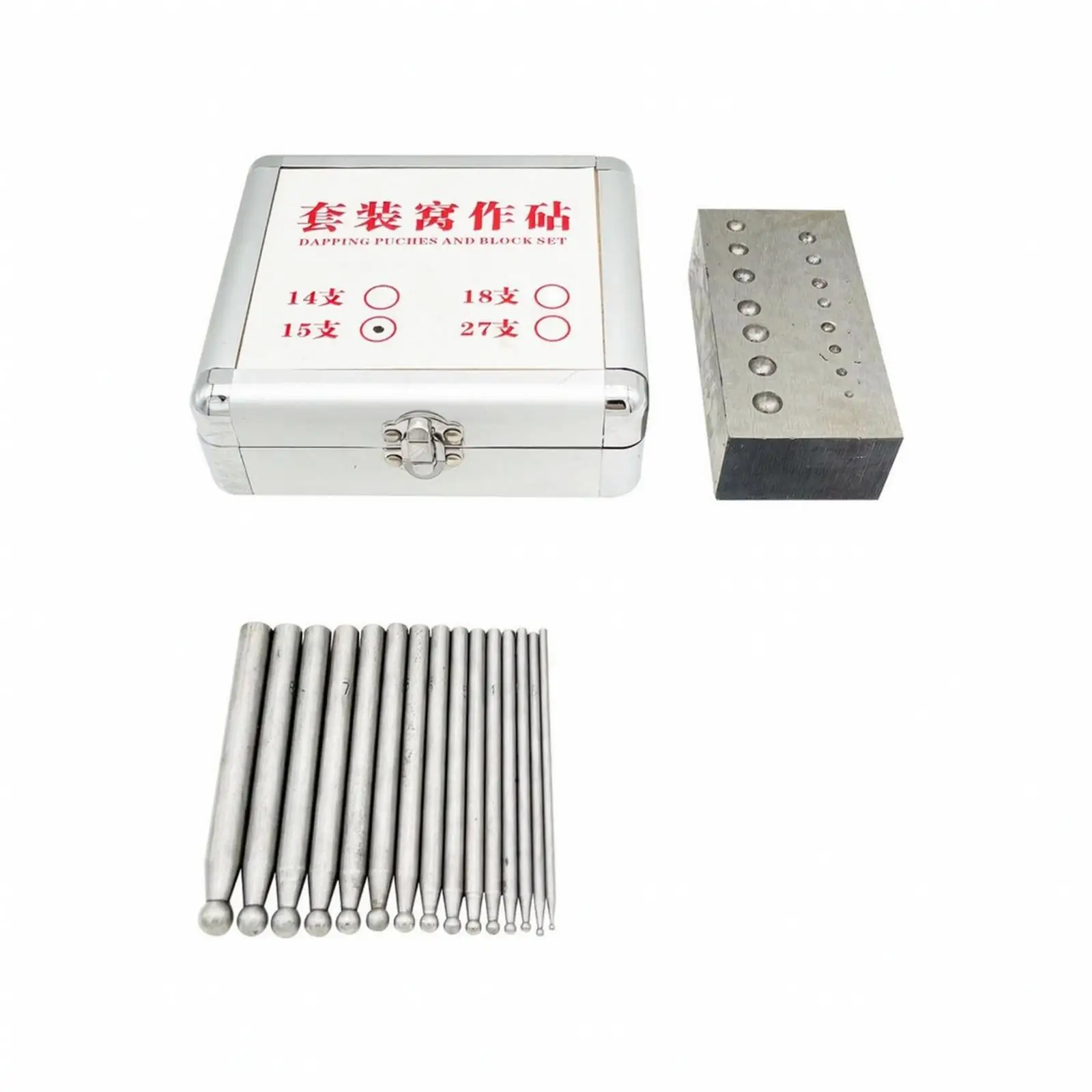Metal Forming Anvil Dapping Block Punch Set Tool Kit High Carbon Steel for Jewelry Making Workshop Studio Essential Gear
