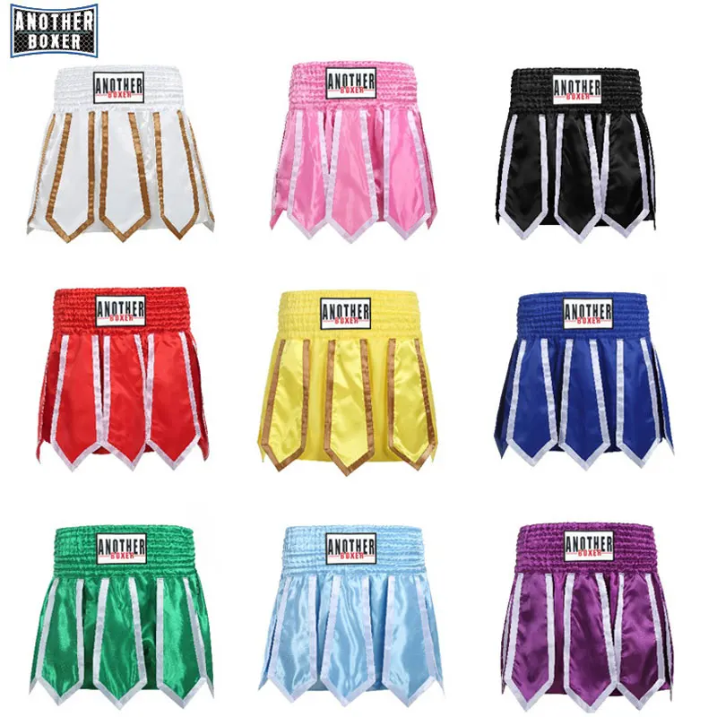 

Streamer Style Muay Thai shorts Boxing Training Trunks Free Fighting Sanda Half Pants For Men Women MMA Kids Boxer Combat Unifom