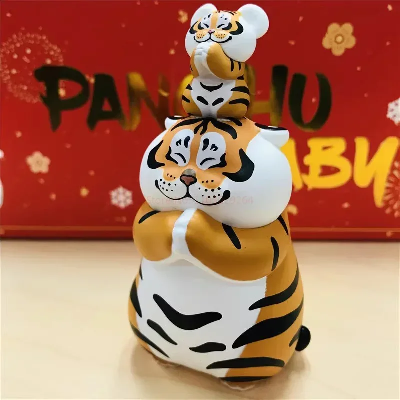 Fat Tiger Statue Figurines Pvc Educational Toys Tabletop Home Decoration Animal Models Send Children Gifts