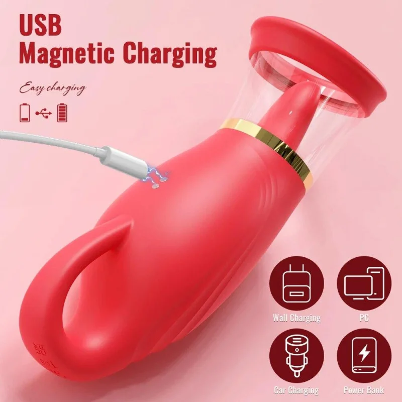 Powerful Swing Sucking Vibrator for Women Tongue Licking Nipple Clitoris Sucker Stimulator Sex Toys for Female Adults Goods