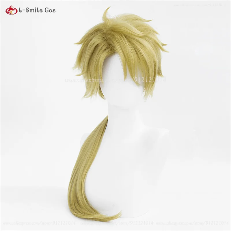 Kunikida Doppo Cosplay Wig Anime Kunikida Doppo Wig 70cm Green Yellow Anime Wigs Heat Resistant Synthetic Hair Cos Wig + Wig Cap