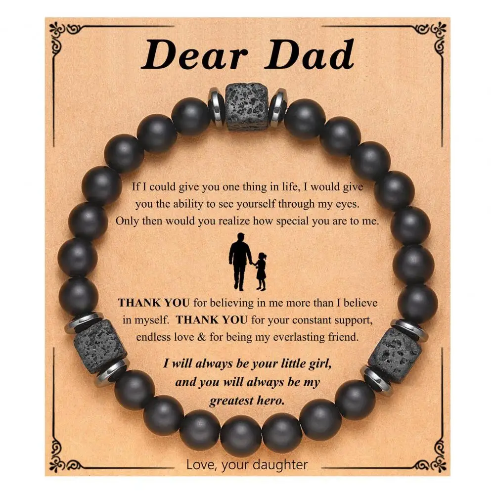 Verstellbares Armband matt Naturstein Armband hand gefertigte Perlen Stretch Armband Vatertag geschenk für Männer