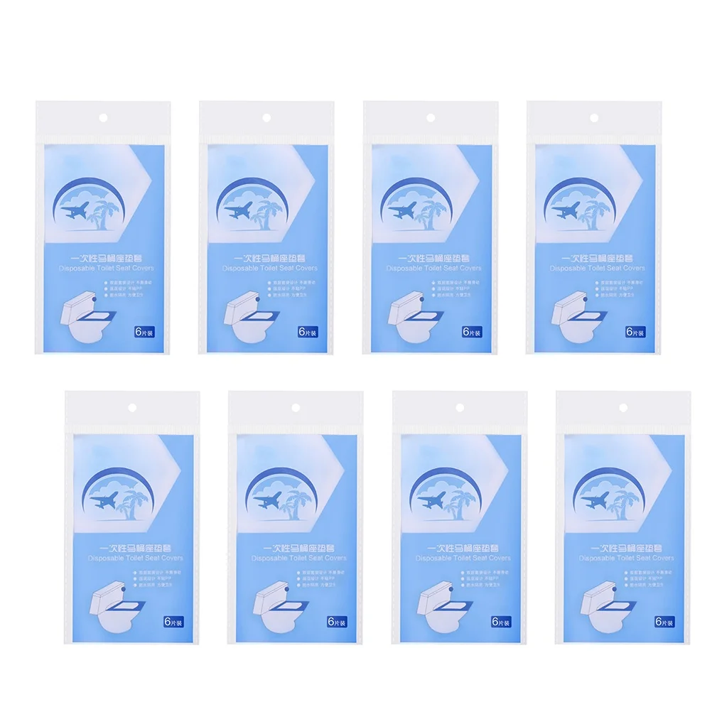 

Toilet Seat Cover 10Packs WaterProof Bathroom Accessories Disposable Cushion PE Film NonSlip Travel Hotel KTV Park Home