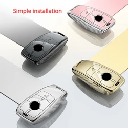 PC Car Remote Key Case Cover Fob For Mercedes Benz A C E S G Class GLC CLE CLA GLB GLS W177 W205 W213 W222 X167 AMG Protector