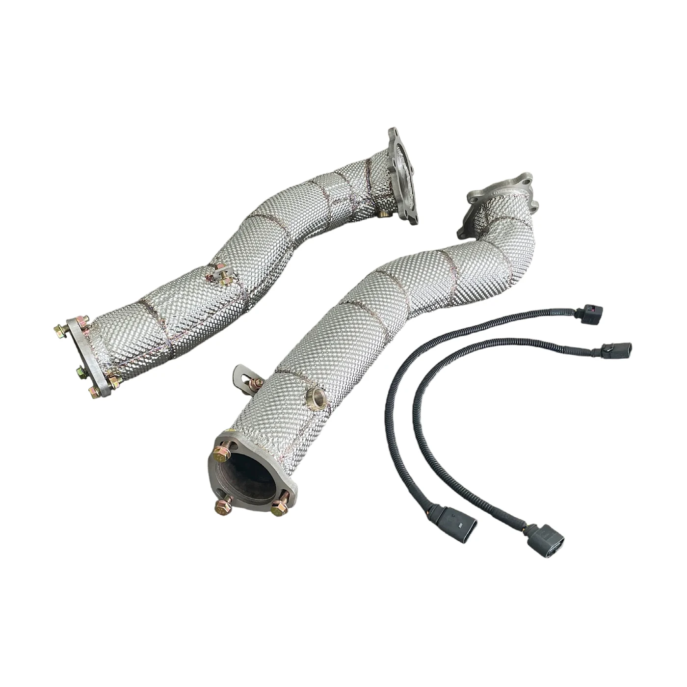 Tubo de bajada de protección térmica de acero inoxidable para Audi RS6 RS7 C7 S6 S7 S8 D4 4,0 T bajante de carreras