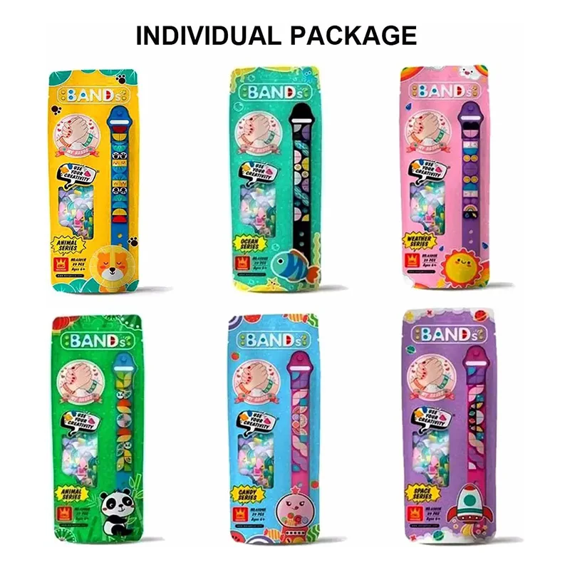 6 قطعة/المجموعة الاطفال اللبنات النقاط أساور DIY الإبداعية الحرفية الصداقة سوار صنع عدة للأطفال عيد ميلاد هدية عيد