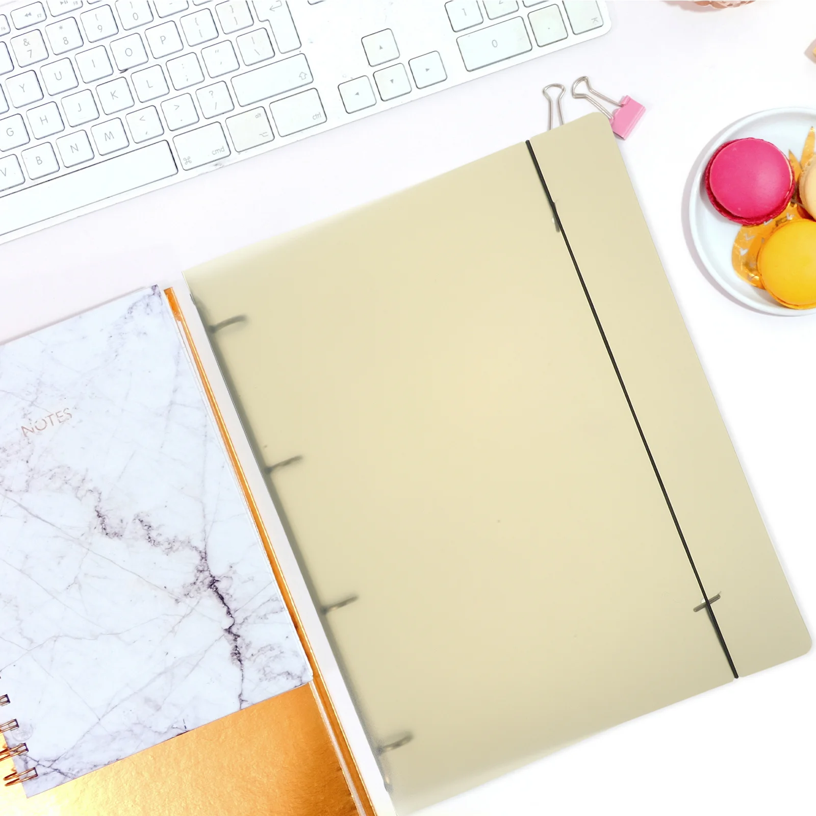 

1pc File Folder Organizer Pp Material Portable Document Storage Bag Large Capacity For Papers Receipts Business Cards