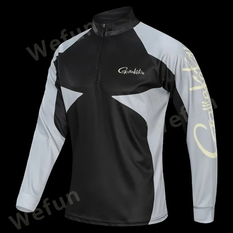 2025 ملابس صيد السمك ذات ياقة واقفة وأكمام طويلة تي شيرت للحماية من الشمس ملابس سريعة الجفاف قابلة للتنفس لركوب الدراجات والمشي لمسافات طويلة