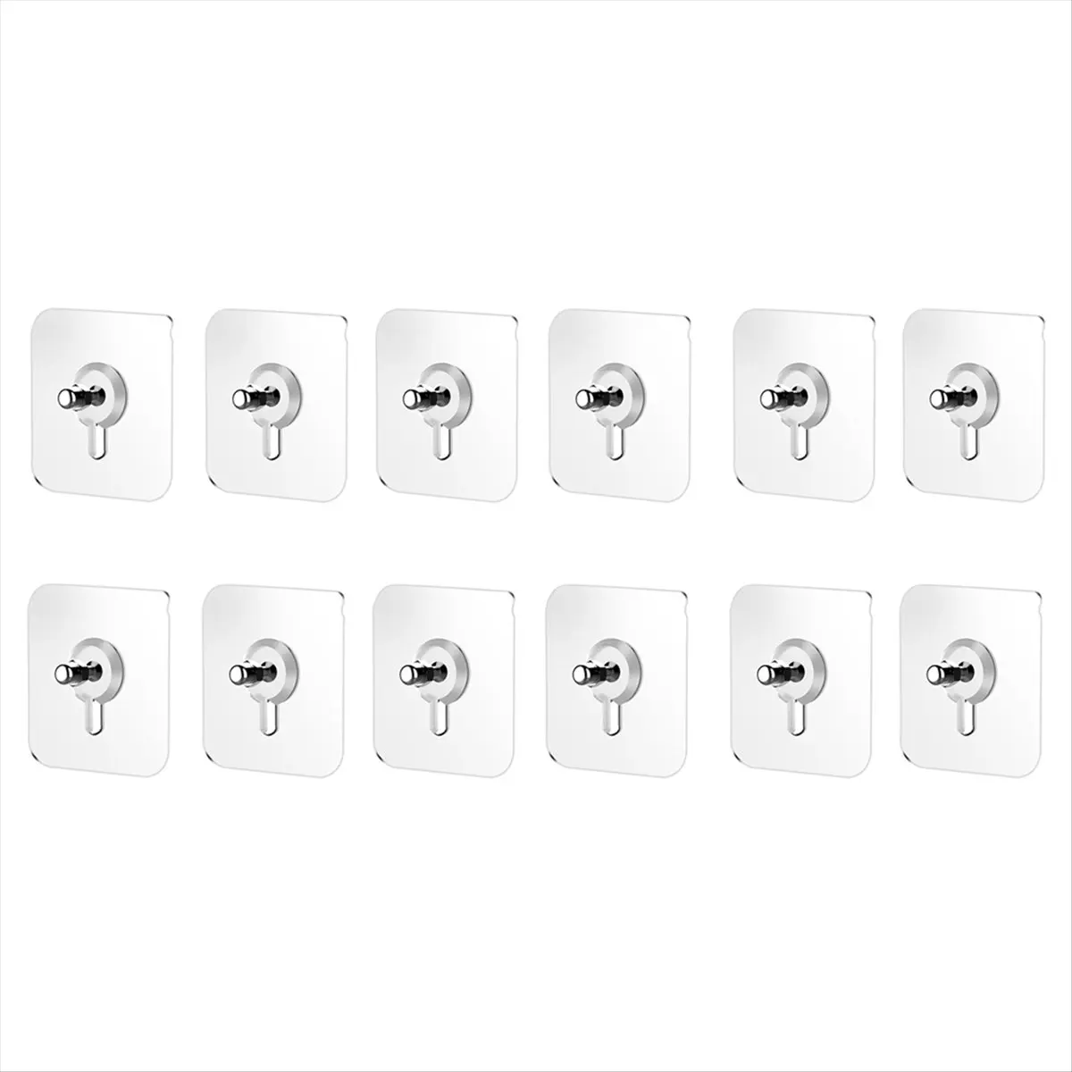 RANA 12PCS Drill Free Adhesive Hooks,Upgraded Picture Hangers Without Nails,Nail Free Wall Hangers for Kitchen, Bathroom