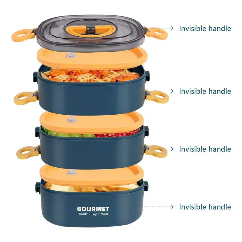 Premium-Bento Box Adult Lunch Box, Leak-Proof, Stacking Bento Box Lunch Box,Portable Food Container Storage Boxes (Blue)