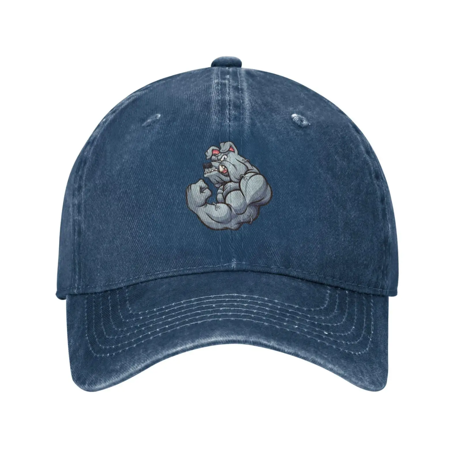 Powerful Cartoon Dog Baseball Cap For Men Women Hat Denim Trucker Cap Dad Hat Adjustable Washed Denim Hat Breathable Sports Hat