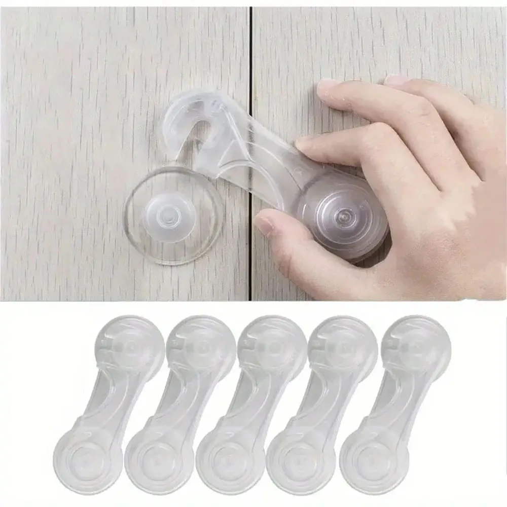 5pcs Safety Strap Locks With Multi Use Straps Latches For Safety Drawer Anti-Pinch Hand Strap Lock For Fridge, Cabinets