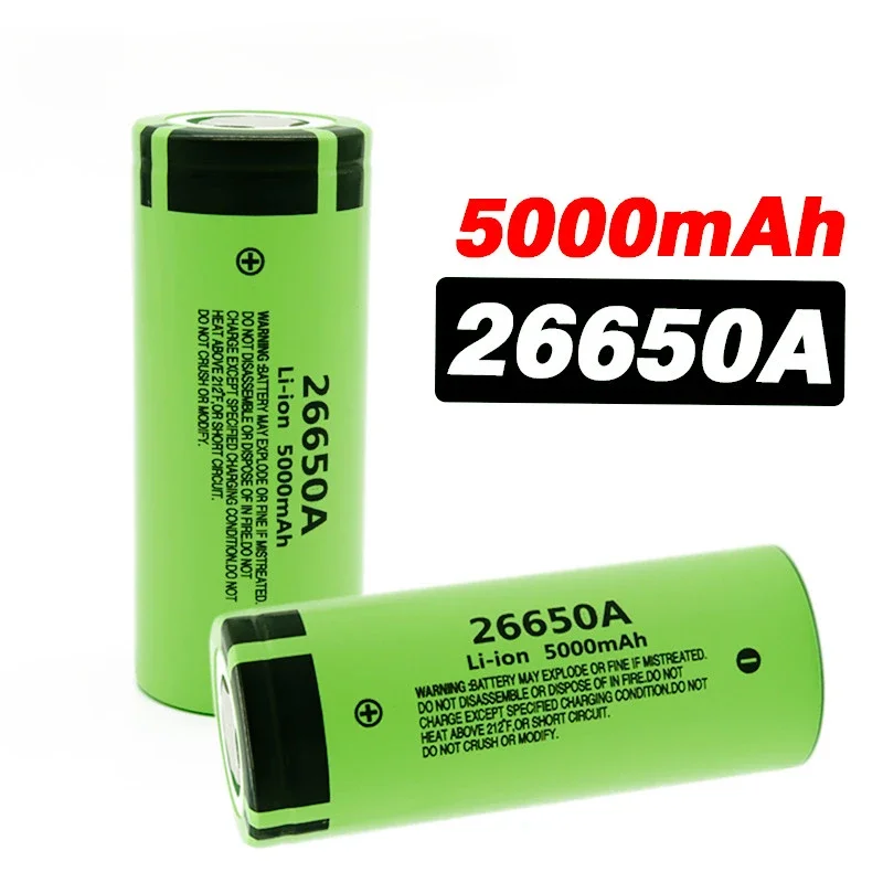 26650 Lithium Battery 4.2V5000MaH High-capacity Rechargeable Battery 3C Discharge for Torch with Free a P50 LED Flashlight Gift