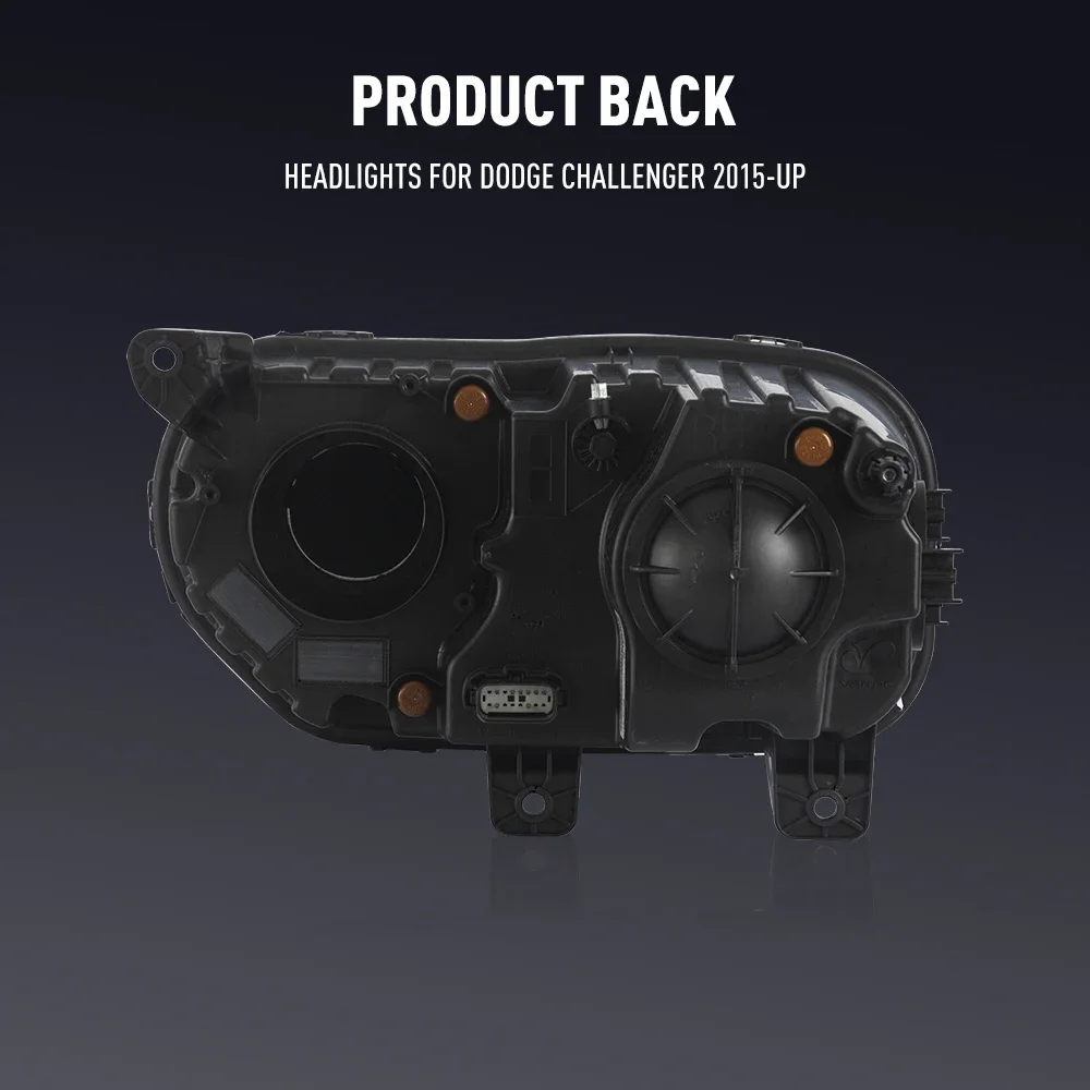 닷지 챌린저 2015-2022용 LED 자동차 헤드라이트 어셈블리, 자동차 스타일링 헤드 램프 DRL 튜닝 라이트 플러그 앤 플레이 LED 헤드라이트