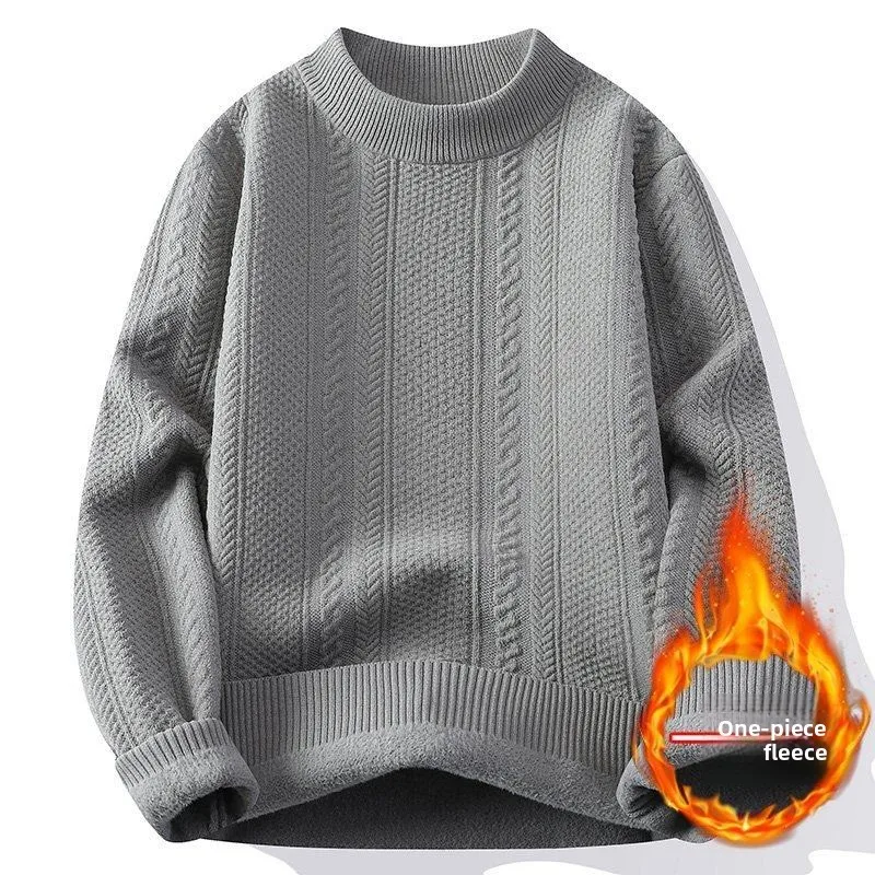 

Мужской повседневный вязаный свитер с длинным рукавом, свободный крой, модный универсальный шерстяной джемпер на осень-зиму