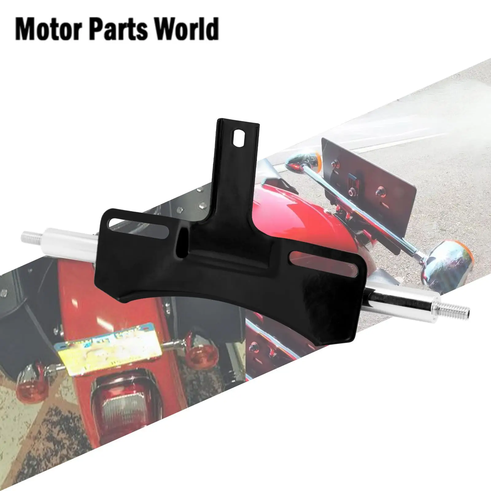 Motorcycle License Plate Frame Bracket For Harley Sportster XL1200 Relocation Kit Bracket Dyna Low Rider FXDL 2004-2017 Black
