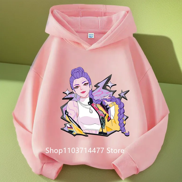

Children's sweatshirt Korean Wave Demon Hunter Print Fashion Casual 2025 Movie Round Neck Girl Casual Clothing