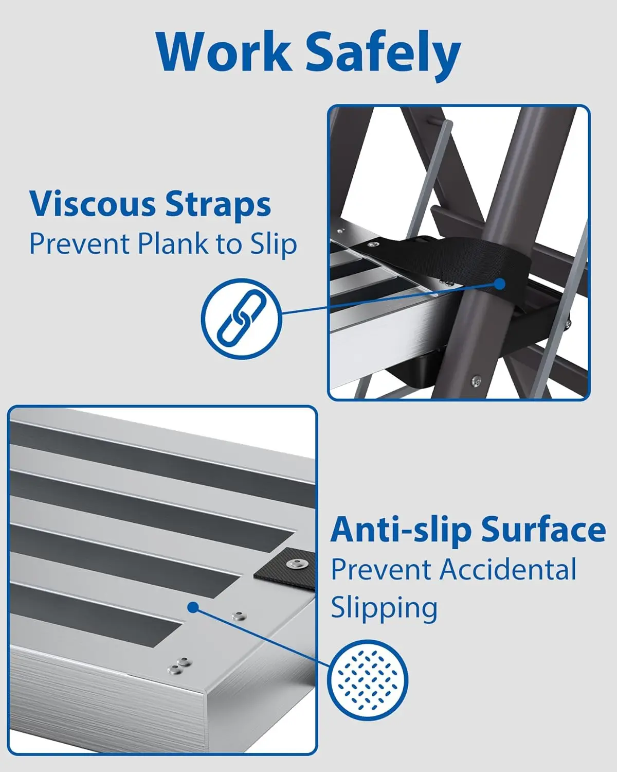 6-9ft Telescoping Plank, Aluminum Work Plank, 440lbs Capacity, Aluminum Scaffolding Plank with Skid-Proof Platform Scaffold·New