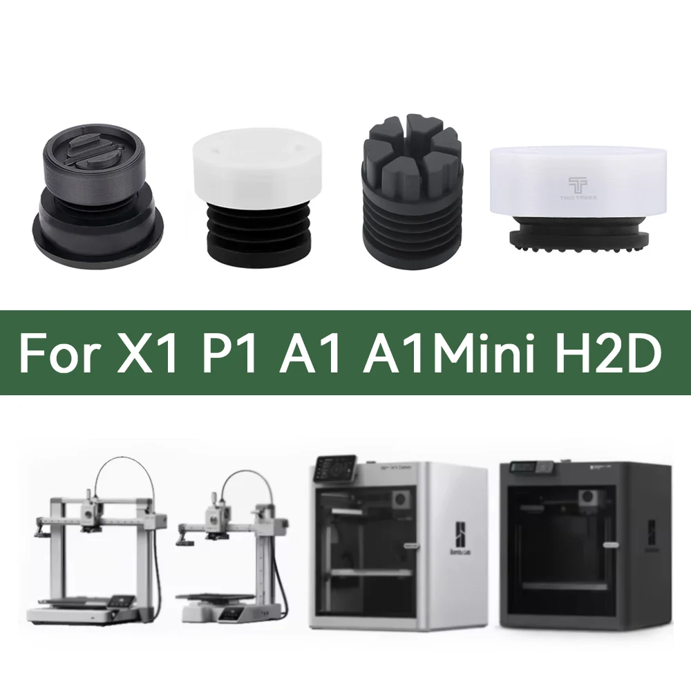 

Feet For Bambu Lab P1S Bambulab X1 Carbon Anti Vibration Feet Anti-slip Dust-proof Rubber Foot Pad Fit H2D A1 A1Mini 3D Printer