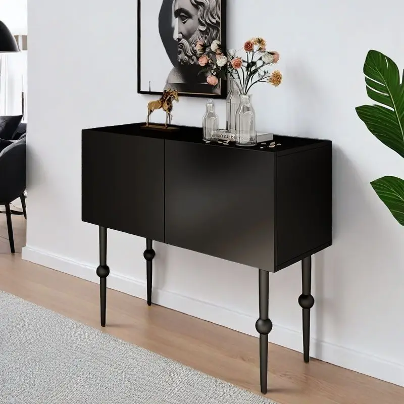 Entry door entrance cabinet, high-footed aisle cabinet, decorative storage storage foyer cabinet