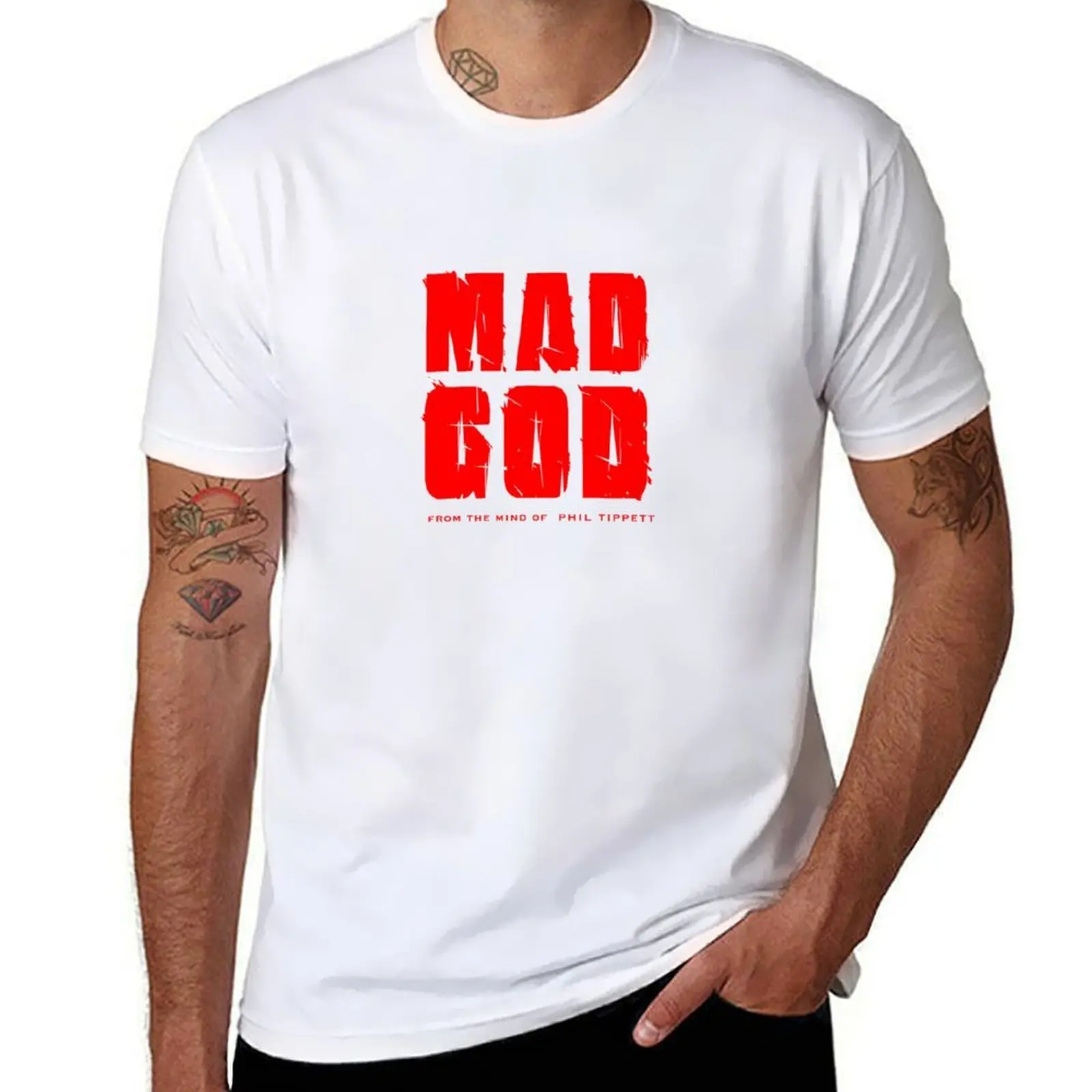 

MadGod in Logo Red Iconic T-Shirt Casual All Match Short Sleeve T-Shirt