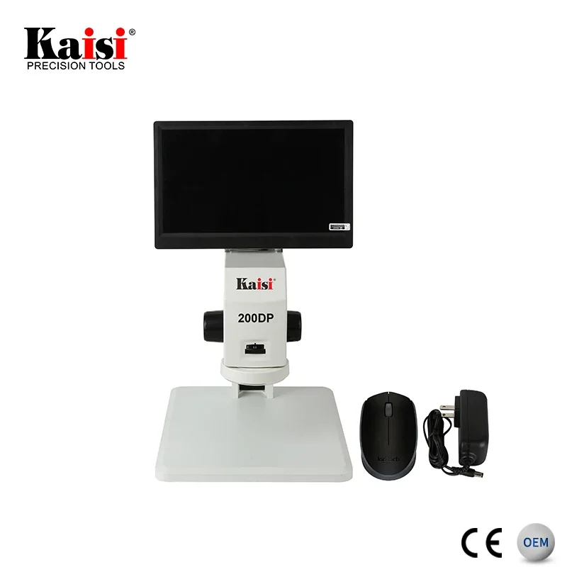 Kaisi 200DP  HD video microscope 12-78X with HMDI VGA Output Digital Microscope /LCD screen