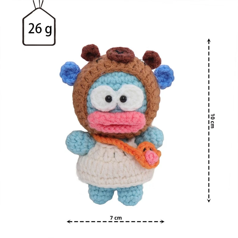 Premium Handcrafted Ocean Animal Crochet Doll Vivid Clownfish Design Multifunctional Keychain Backpack Pendant Decor Gift view 6