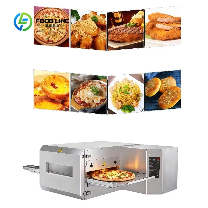 custom 32 inch gas pizza conveyor oven stainless steel heavy‑duty baking framework for multi‑branch food store business buyers