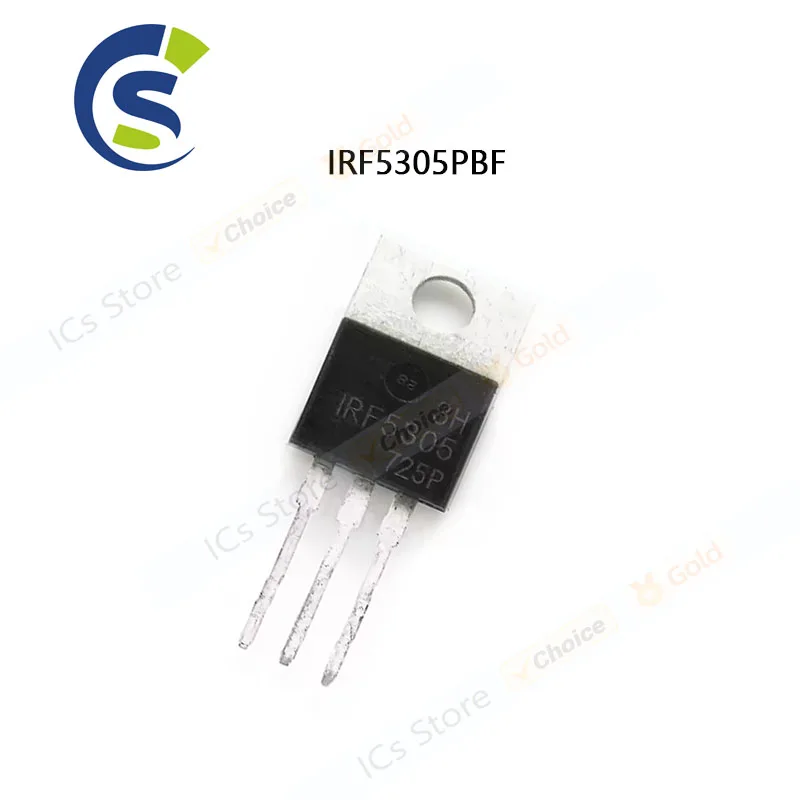 100PCS NEW ORIGINAL IRF5305 MOSFET P-CH 55V 31A TO-220AB NEW IRF5305PBF