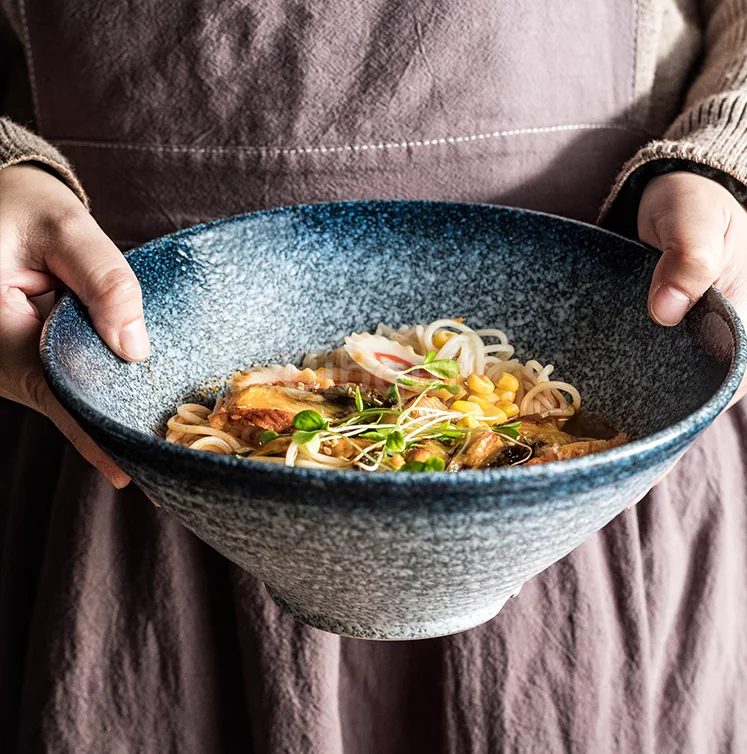 Japanische Nudeln Schüssel Restaurant Haushalt würzig große große Kapazität Keramik Suppe Knödel Schüssel Wonton italienische Pasta Nudeln Schüssel