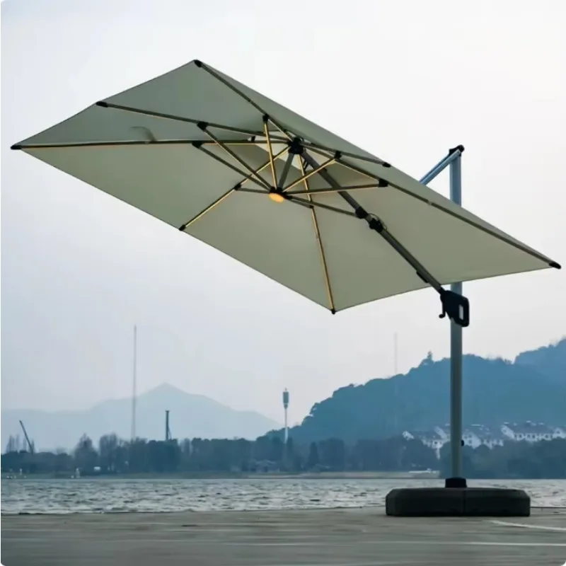 Commercial Umbrella Aluminum Waterproof Outdoor Umbrella for Patio Hospital Garden Terrace Market Stall & Leisure Facilities