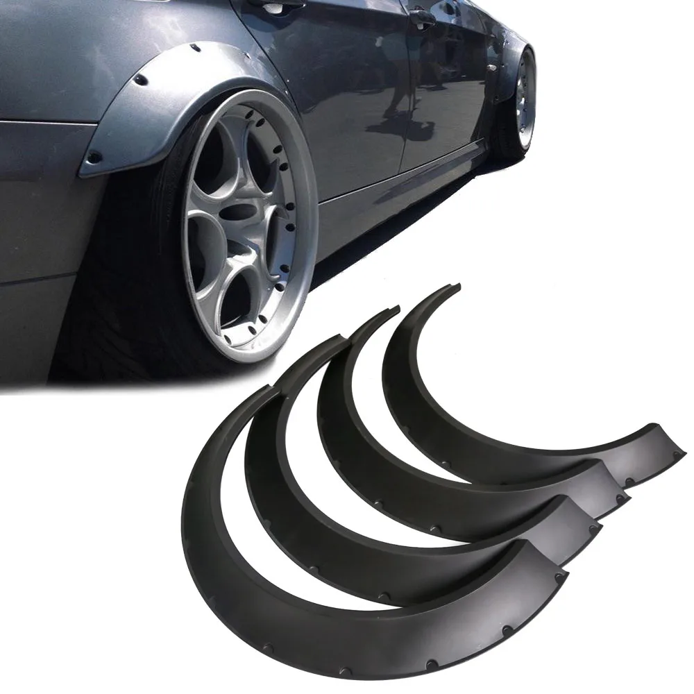 New school modified universal fender flares, Black Wide body car fender flare arch