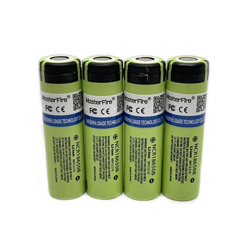 

MasterFire 4pcs/lot Original 18650 NCR18650B 3.7V 3400mAh Rechargeable Lithium Battery Laptop Torch Batteries cell For Panasonic