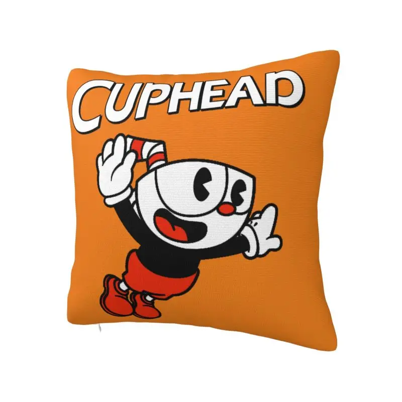 Cuphead Cushion Covers Cartoon Game Velvet Nordic Throw Pillow Case for Sofa