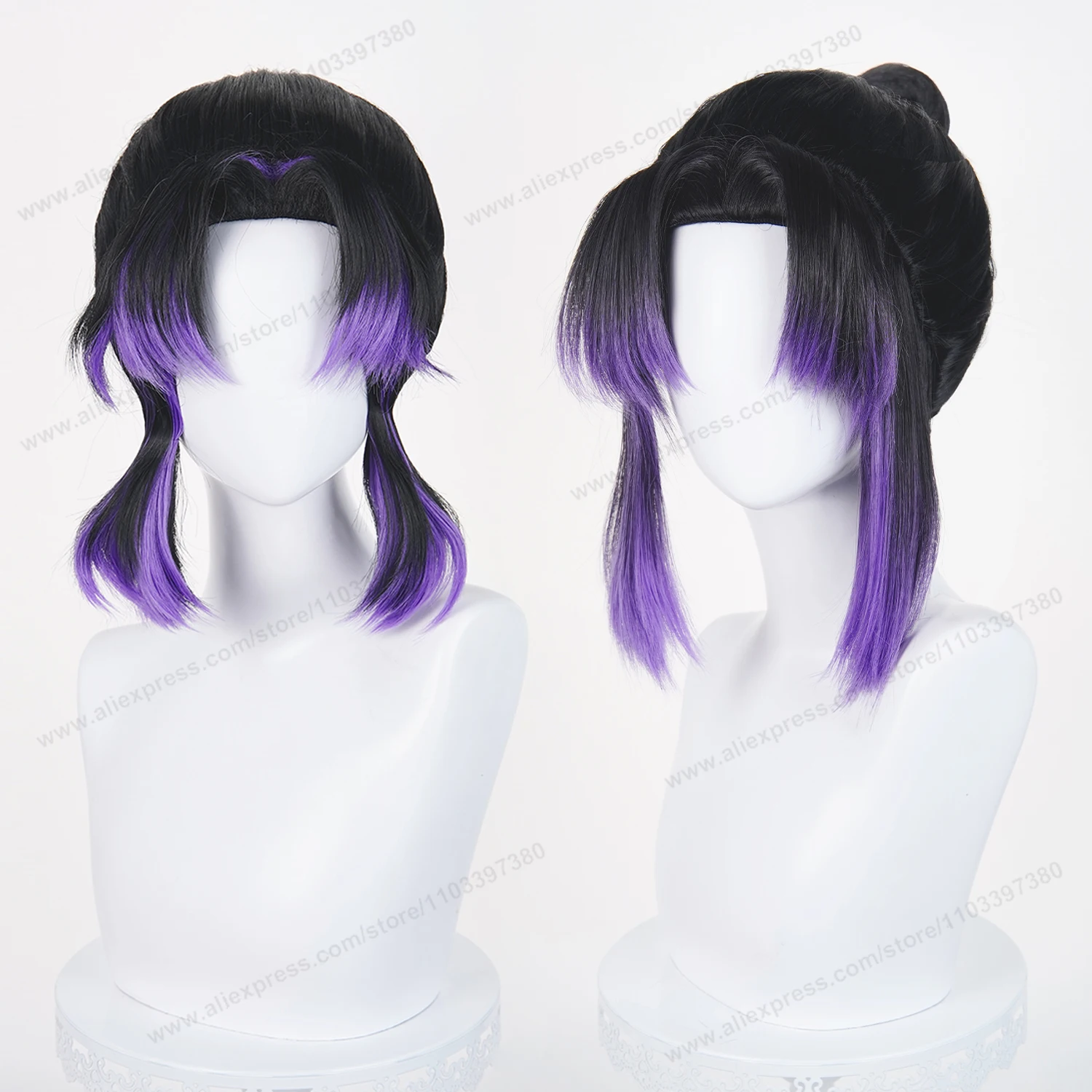 

Kochou Shinobu Cosplay Wig 35cm Short Man Hair Anime Cosplay Wig Halloween Heat Resistant Synthetic Wigs