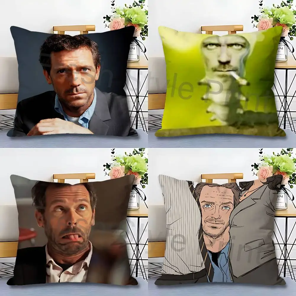 

TV H-House MD Meme Anime Celebrity Merchandise All-Match Printed Pillow Case Sofa Car Office Room Decoration Protector