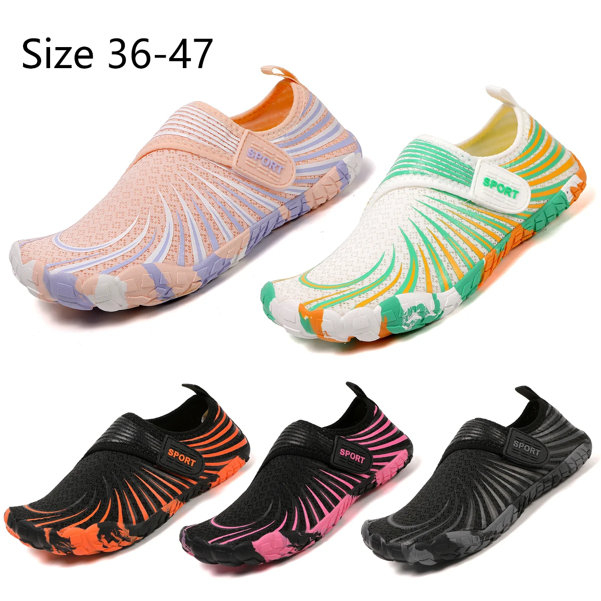 

Summer Outdoor Men Beach Aqua Shoes Quick Drying Anti-Slip Women Water Shoes Breathable Durable Stream Tracing Shoes Barefoot