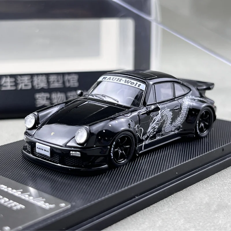 MC 1/64 Porsche RWB 930 Vehículo de motor de juguete de aleación de cuerpo ancho Regalos de modelo de metal fundido a presión